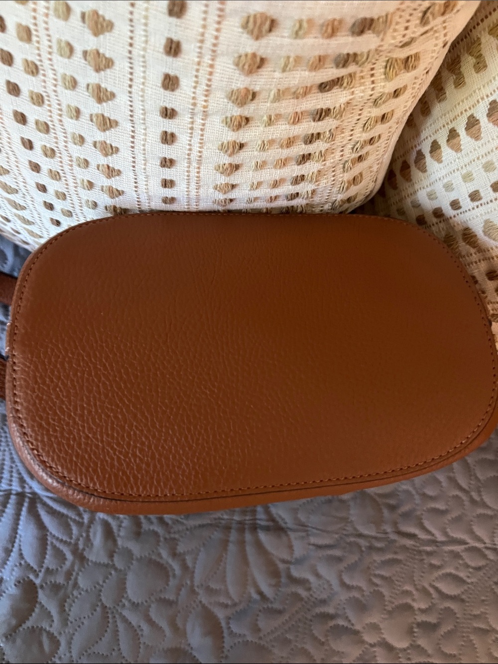 kate spade Brown Pebbled Leather Crossbody with Gold Logo - Picture 4 of 5